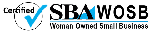 Logo SBA WOSB - Woman Owned Small Business.