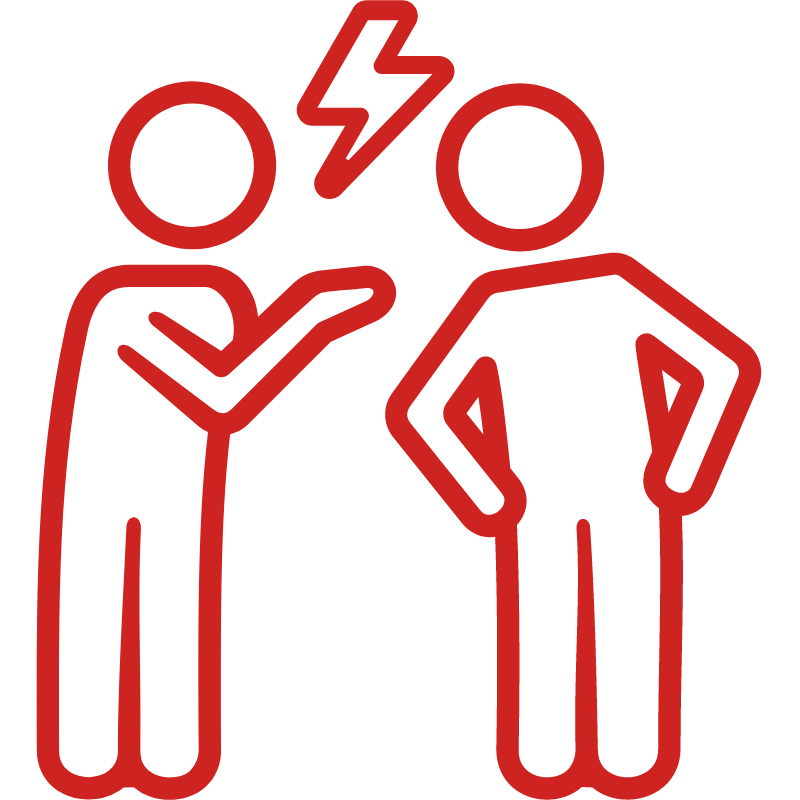 Image representing two people arguing.