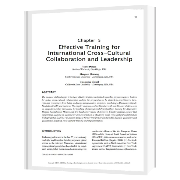 Image of PDF about Effective Training For International Cross-Cultural Collaboration and Leadership.