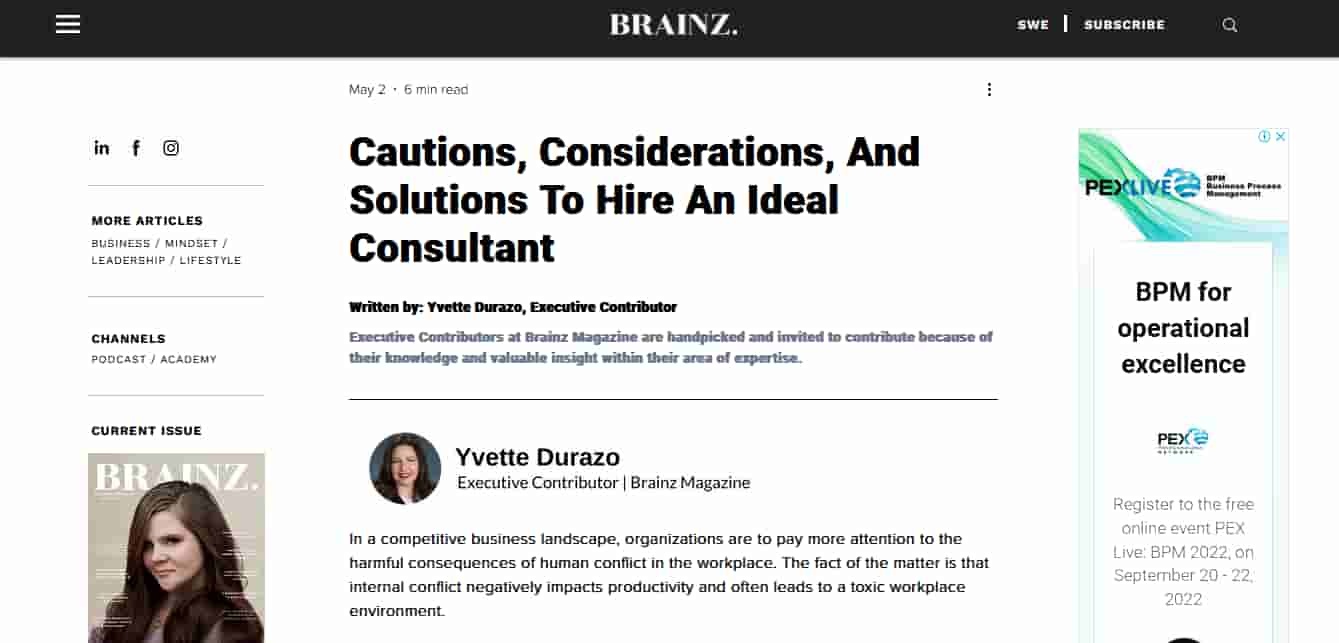 Image presenting a preview of the publication Cautions, Considerations, And Solutions To Hire An Ideal Consultant.