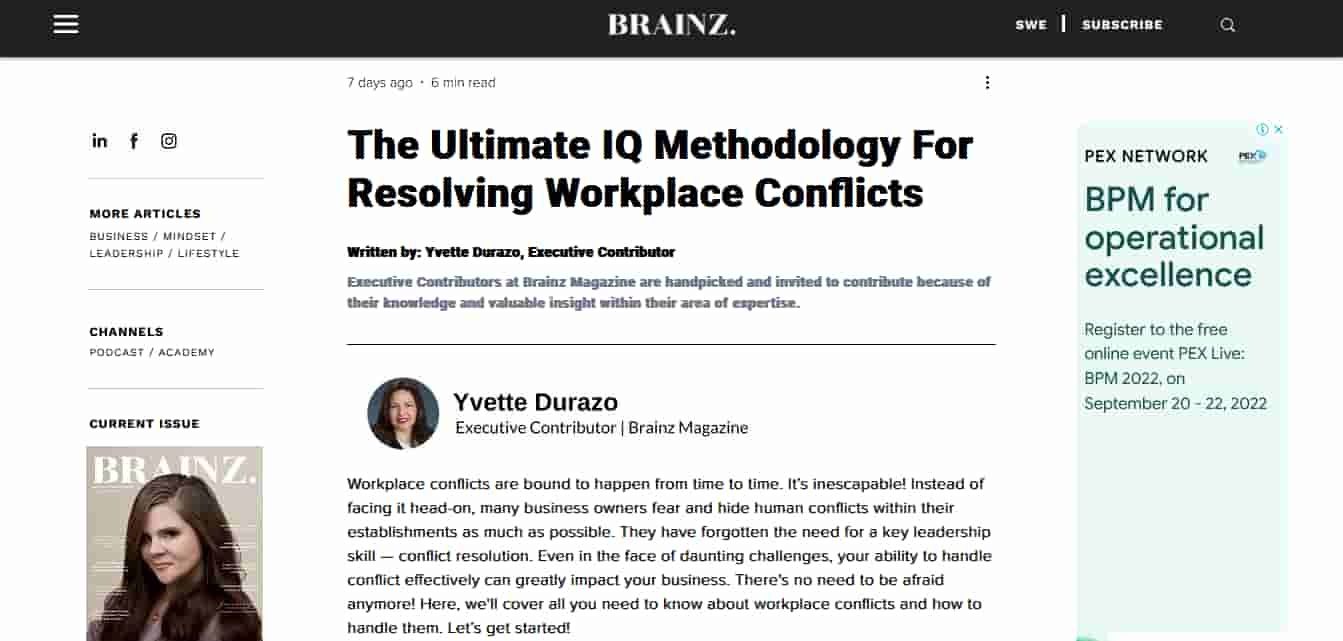 Image presenting a preview of the publication The Ultimate IQ Methodology For Resolving Workplace Conflicts.